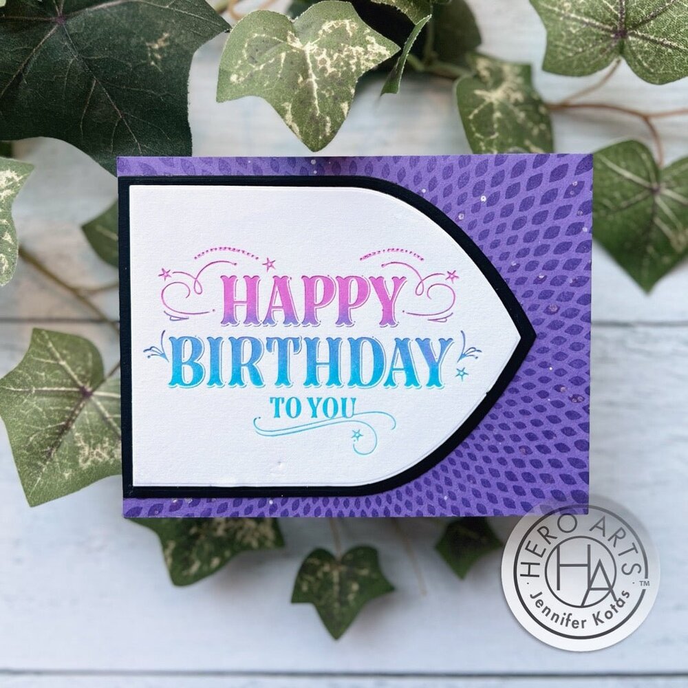 Hero Arts Happy Birthday BetterPress + Foil Plate (HP105)