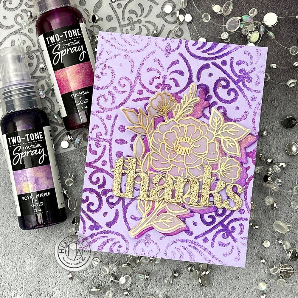 Hero Arts Fuchsia + Gold Two-Tone Metallic Spray (WM200) Hero Arts Fuchsia + Gold Two-Tone Metallic Spray (WM200)