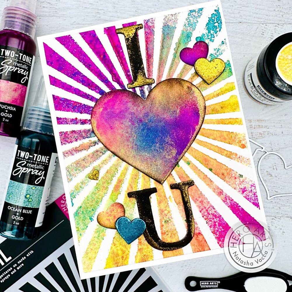 Hero Arts Fuchsia + Gold Two-Tone Metallic Spray (WM200) Hero Arts Fuchsia + Gold Two-Tone Metallic Spray (WM200)