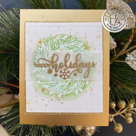 Hero Arts Graphical Wreath Wood Stamps (K6484)