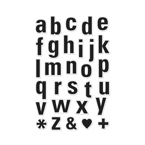 Hero Arts Luggage Lowercase Alphabet Clear Stamps (CM693)