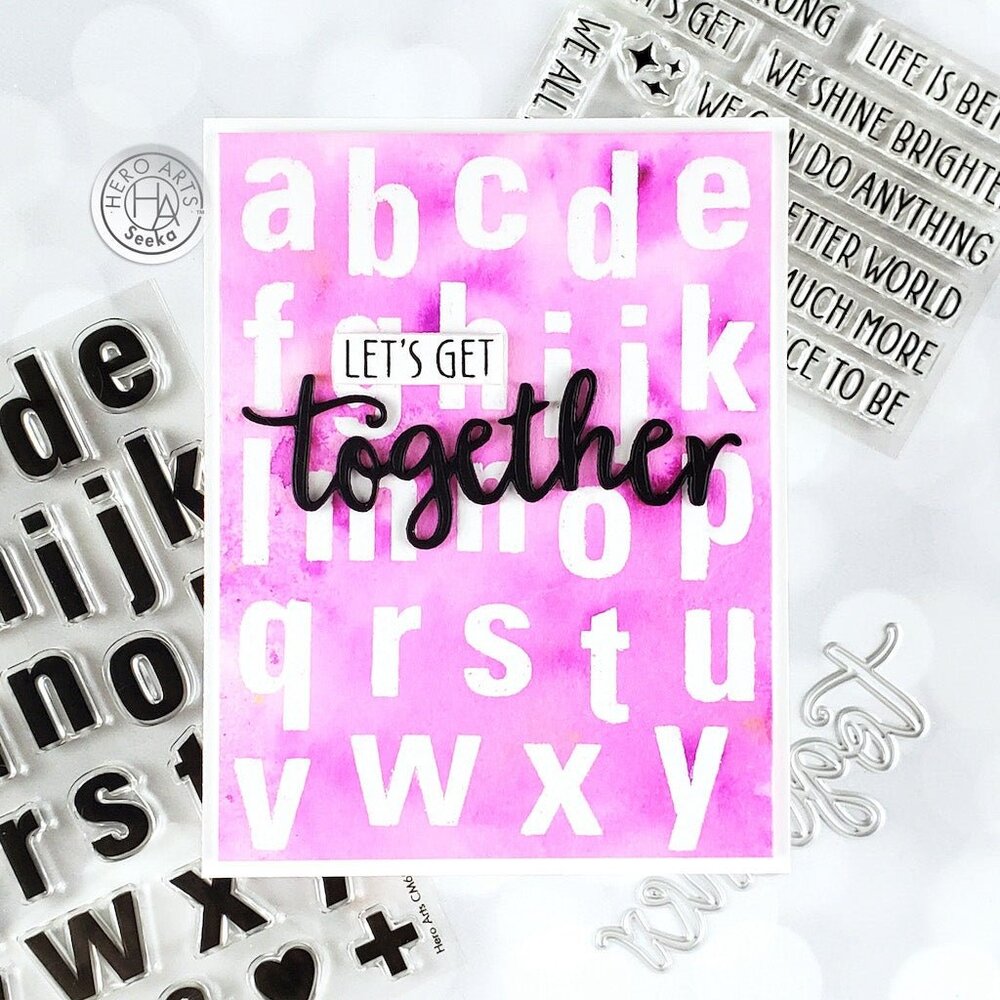 Hero Arts Luggage Lowercase Alphabet Clear Stamps (CM693)