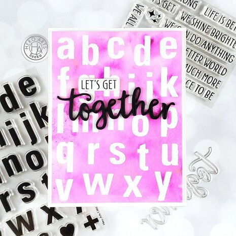 Hero Arts Luggage Lowercase Alphabet Clear Stamps (CM693)