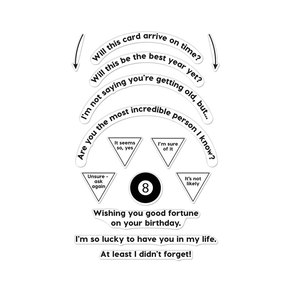 Hero Arts Interactive Eight-Ball Clear Stamps (CM785)