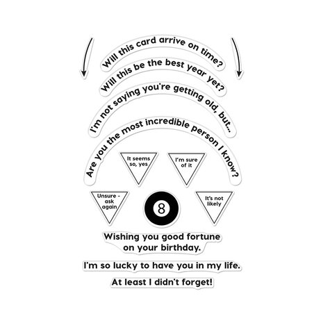 Hero Arts Interactive Eight-Ball Clear Stamps (CM785)