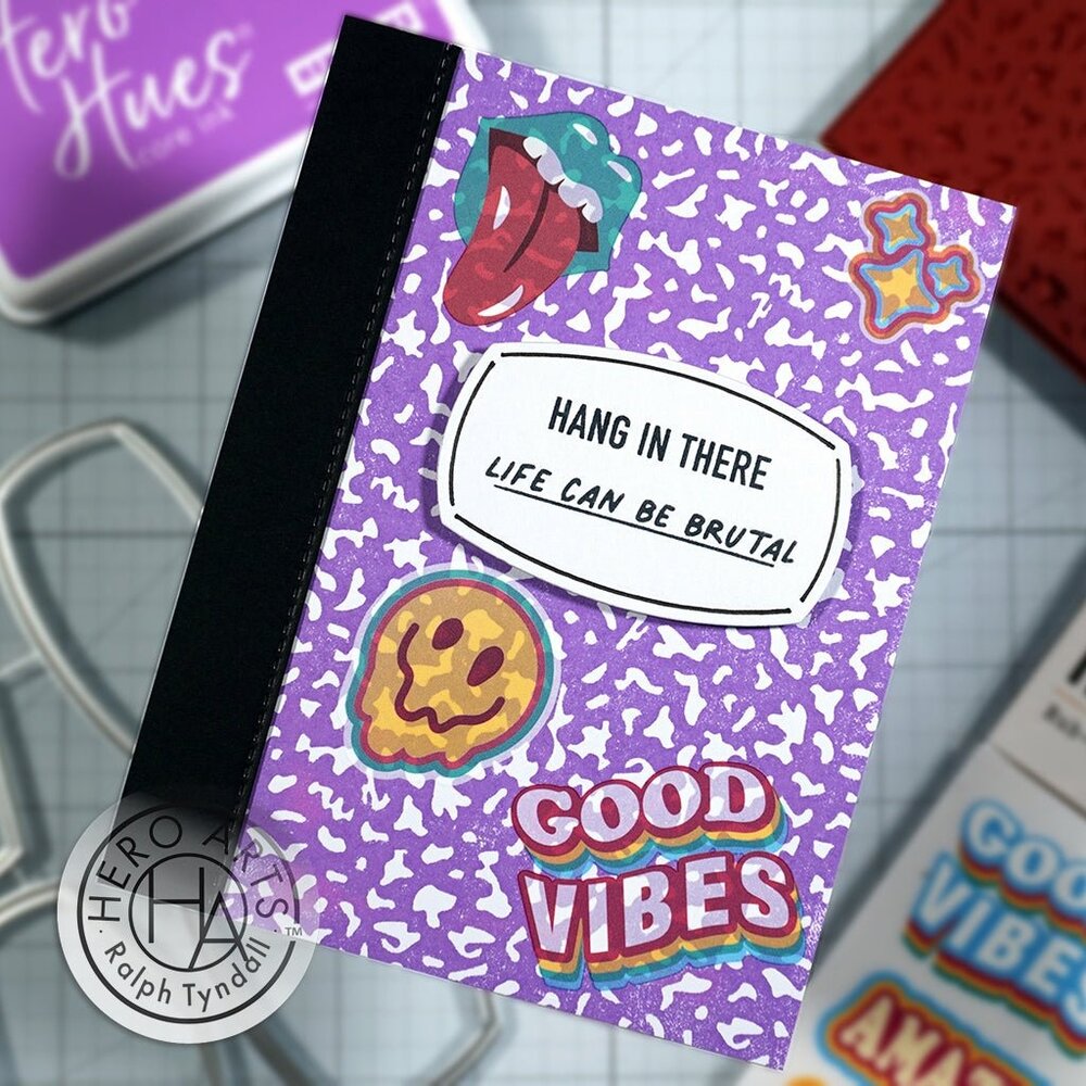 Hero Arts Composition Notebook Pattern Bold Prints Cling Rubber Stamp (CG931) Hero Arts Composition Notebook Pattern Bold Prints Cling Rubber Stamp (CG931)