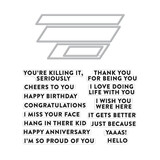 Hero Arts Essential Messages XL Stamp & Cut Set (DC309)