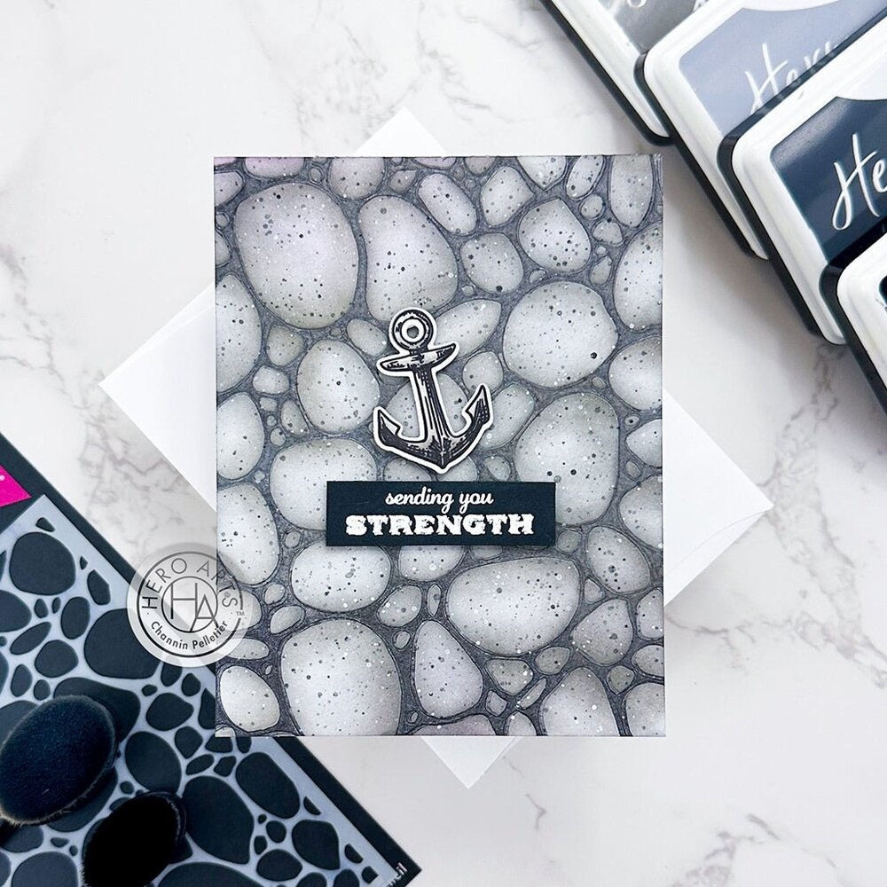 Hero Arts Pebbles & Stones Stencil (SA276)