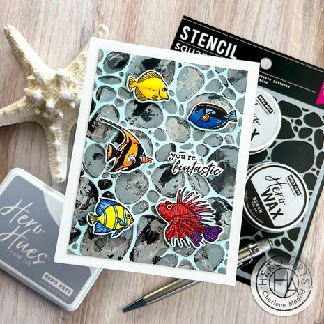 Hero Arts Pebbles & Stones Stencil (SA276)