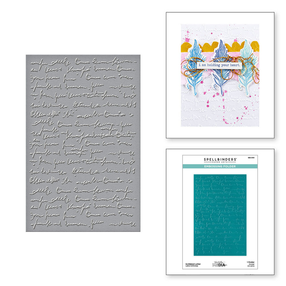 Spellbinders Scribbled Letter Embossing Folder (SES-065) Spellbinders Scribbled Letter Embossing Folder (SES-065)