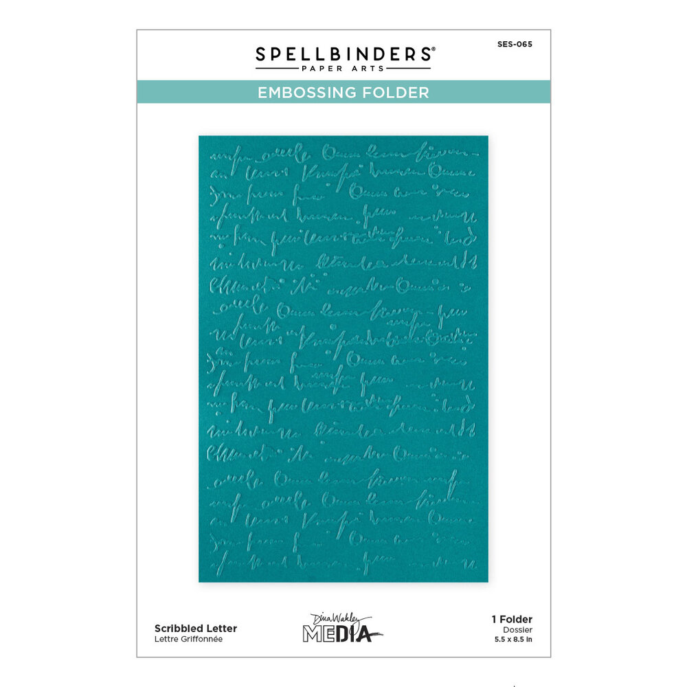 Spellbinders Scribbled Letter Embossing Folder (SES-065) Spellbinders Scribbled Letter Embossing Folder (SES-065)