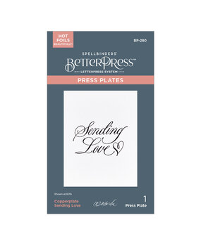 Spellbinders Copperplate Sending Love BetterPress Plate (BP-280) (DISCONTINUED) Spellbinders Copperplate Sending Love BetterPress Plate (BP-280) (DISCONTINUED)