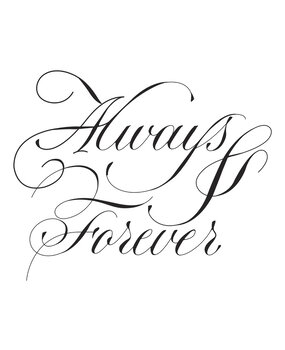Spellbinders Copperplate Always & Forever BetterPress Plate (BP-281) Spellbinders Copperplate Always & Forever BetterPress Plate (BP-281)