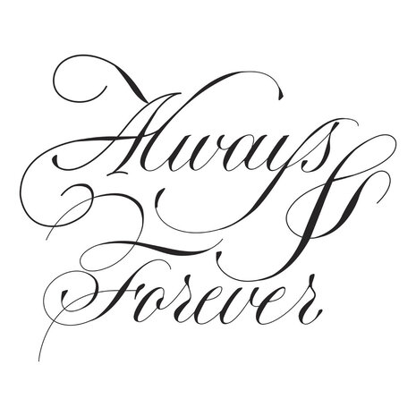 Spellbinders Copperplate Always & Forever BetterPress Plate (BP-281) Spellbinders Copperplate Always & Forever BetterPress Plate (BP-281)