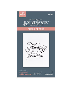 Spellbinders Copperplate Always & Forever BetterPress Plate (BP-281) (DISCONTINUED) Spellbinders Copperplate Always & Forever BetterPress Plate (BP-281) (DISCONTINUED)