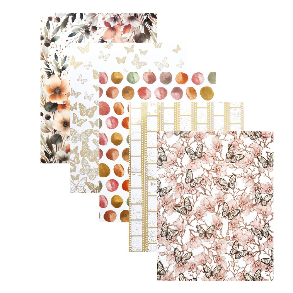 Spellbinders Rosie's Studio Golden Afternoon Printed Vellum & Foiled Acetate (SCSP-014) Spellbinders Rosie's Studio Golden Afternoon Printed Vellum & Foiled Acetate (SCSP-014)