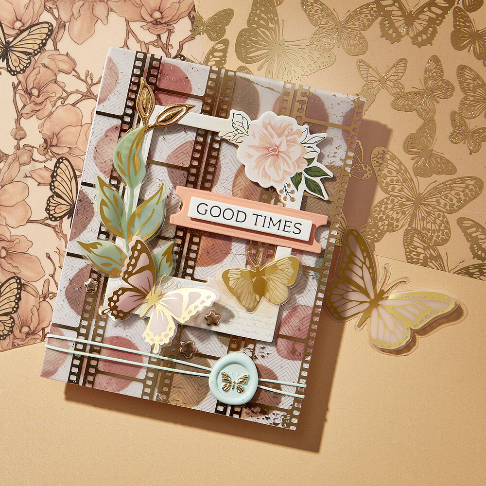 Spellbinders Rosie's Studio Golden Afternoon Printed Vellum & Foiled Acetate (SCSP-014) Spellbinders Rosie's Studio Golden Afternoon Printed Vellum & Foiled Acetate (SCSP-014)