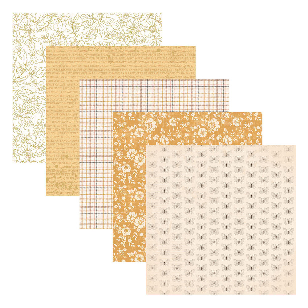 Spellbinders Rosie's Studio Golden Afternoon 12x12 Inch Designer Paper Pack (168538) Spellbinders Rosie's Studio Golden Afternoon 12x12 Inch Designer Paper Pack (168538)