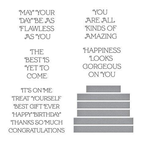 Spellbinders Flawless Sentiments Press Plate & Die Set (BP-236) Spellbinders Flawless Sentiments Press Plate & Die Set (BP-236)