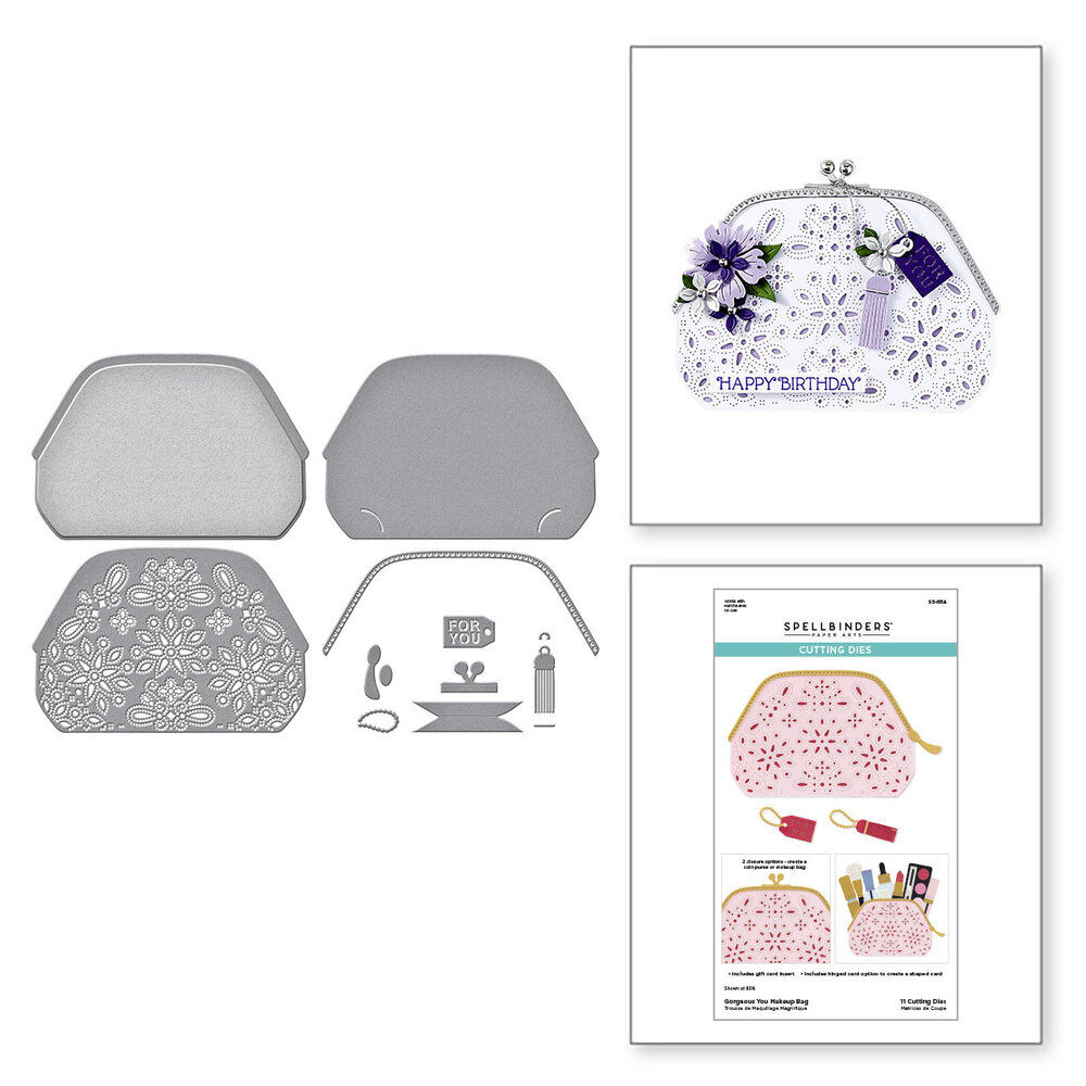 Spellbinders Gorgeous You Makeup Bag Etched Dies (S5-658) Spellbinders Gorgeous You Makeup Bag Etched Dies (S5-658)
