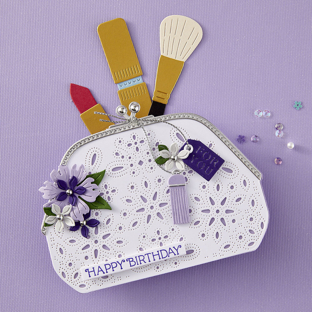 Spellbinders Gorgeous You Makeup Bag Etched Dies (S5-658) Spellbinders Gorgeous You Makeup Bag Etched Dies (S5-658)
