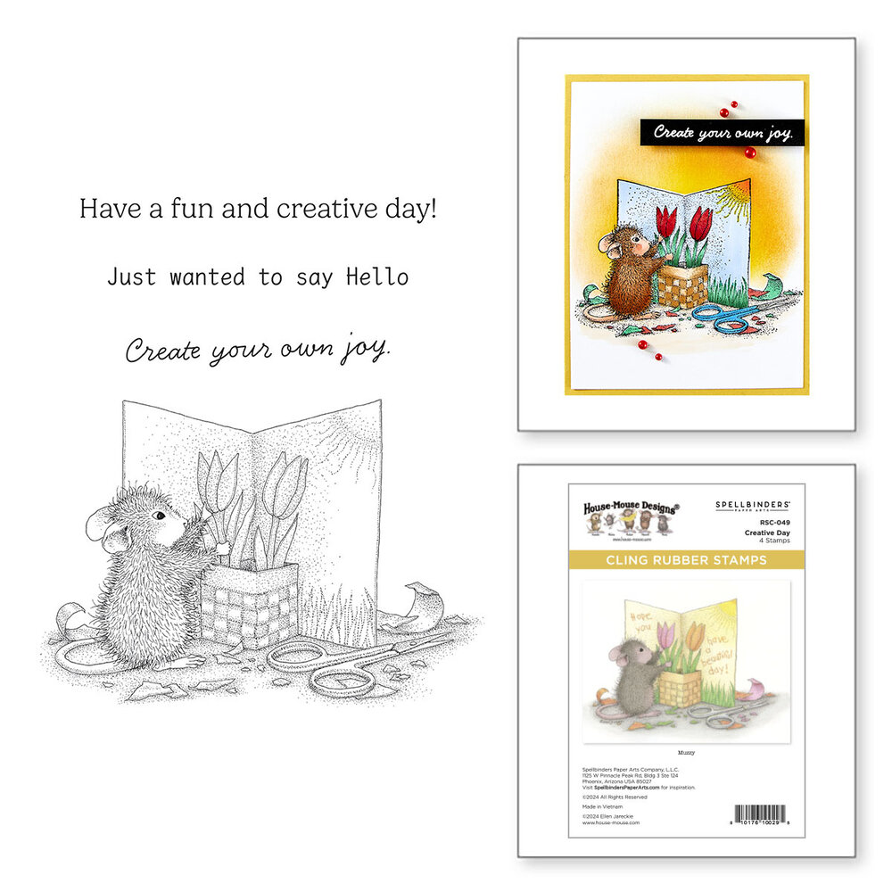 Spellbinders Creative Day Cling Rubber Stamp Set (RSC-049) Spellbinders Creative Day Cling Rubber Stamp Set (RSC-049)