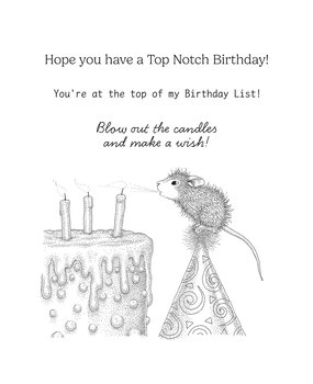 Spellbinders Top Notch Birthday Cling Rubber Stamp Set (RSC-050)