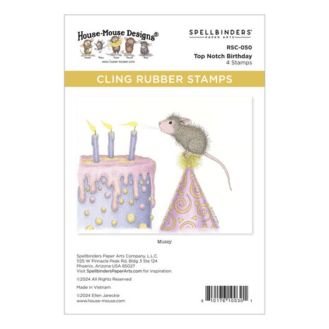 Spellbinders Top Notch Birthday Cling Rubber Stamp Set (RSC-050) Spellbinders Top Notch Birthday Cling Rubber Stamp Set (RSC-050)