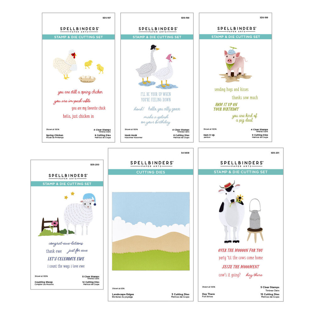 Spellbinders On the Farm Animal and Landscape Die Bundle (BD-0918)