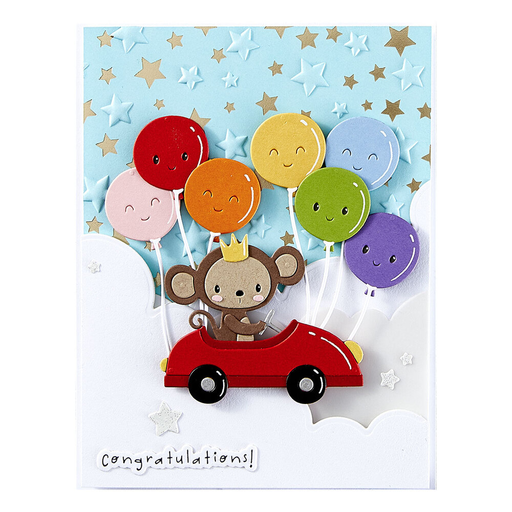 Spellbinders Falling Stars BetterPress Plate (BP-262) Spellbinders Falling Stars BetterPress Plate (BP-262)