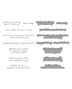 Spellbinders Little Smiles Sentiments BetterPress Plate & Die Set (BP-270) Spellbinders Little Smiles Sentiments BetterPress Plate & Die Set (BP-270)