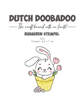 Dutch Doobadoo Happy Easter Rubber Stamp Coco (497.004.032)