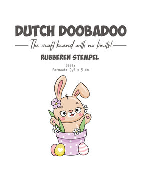 Dutch Doobadoo Happy Easter Rubber Stamp Daisy (497.004.031)