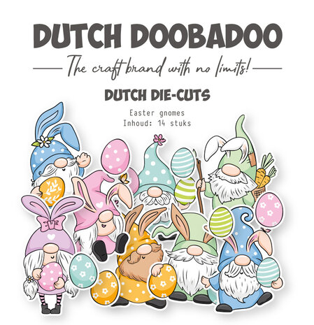 Dutch Doobadoo Happy Easter Die-cuts Easter Gnomes (14pcs) (474.007.058) (OUTLET)
