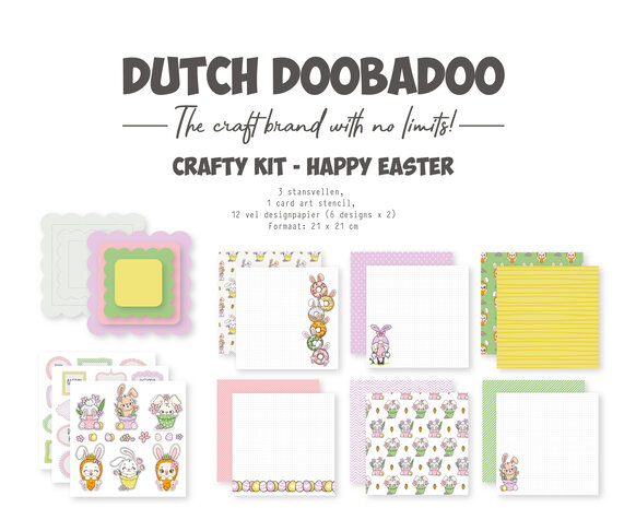 Dutch Doobadoo Happy Easter Crafty Kit Happy Easter (473.005.076) (OUTLET) Dutch Doobadoo Happy Easter Crafty Kit Happy Easter (473.005.076) (OUTLET)