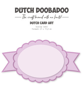 Dutch Doobadoo Happy Easter Card Art A5 Scallop Label (470.784.368)