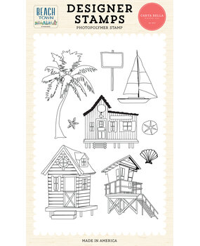 Carta Bella Beach Town Designer Stamps Build Your Beach Front (CBBT427044)