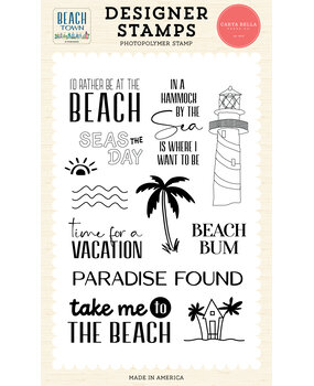 Carta Bella Beach Town Designer Stamps Paradise Found (CBBT427042)
