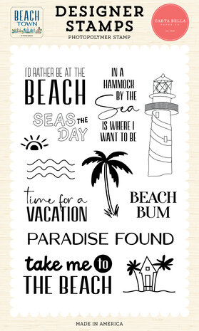 Carta Bella Beach Town Designer Stamps Paradise Found (CBBT427042)
