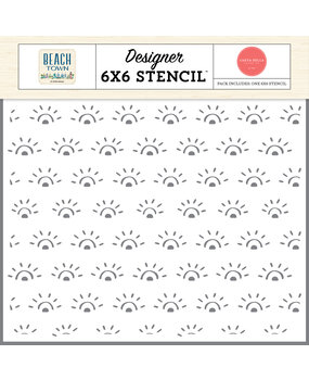 Carta Bella Beach Town Stencil Sunset Sun (CBBT427035)