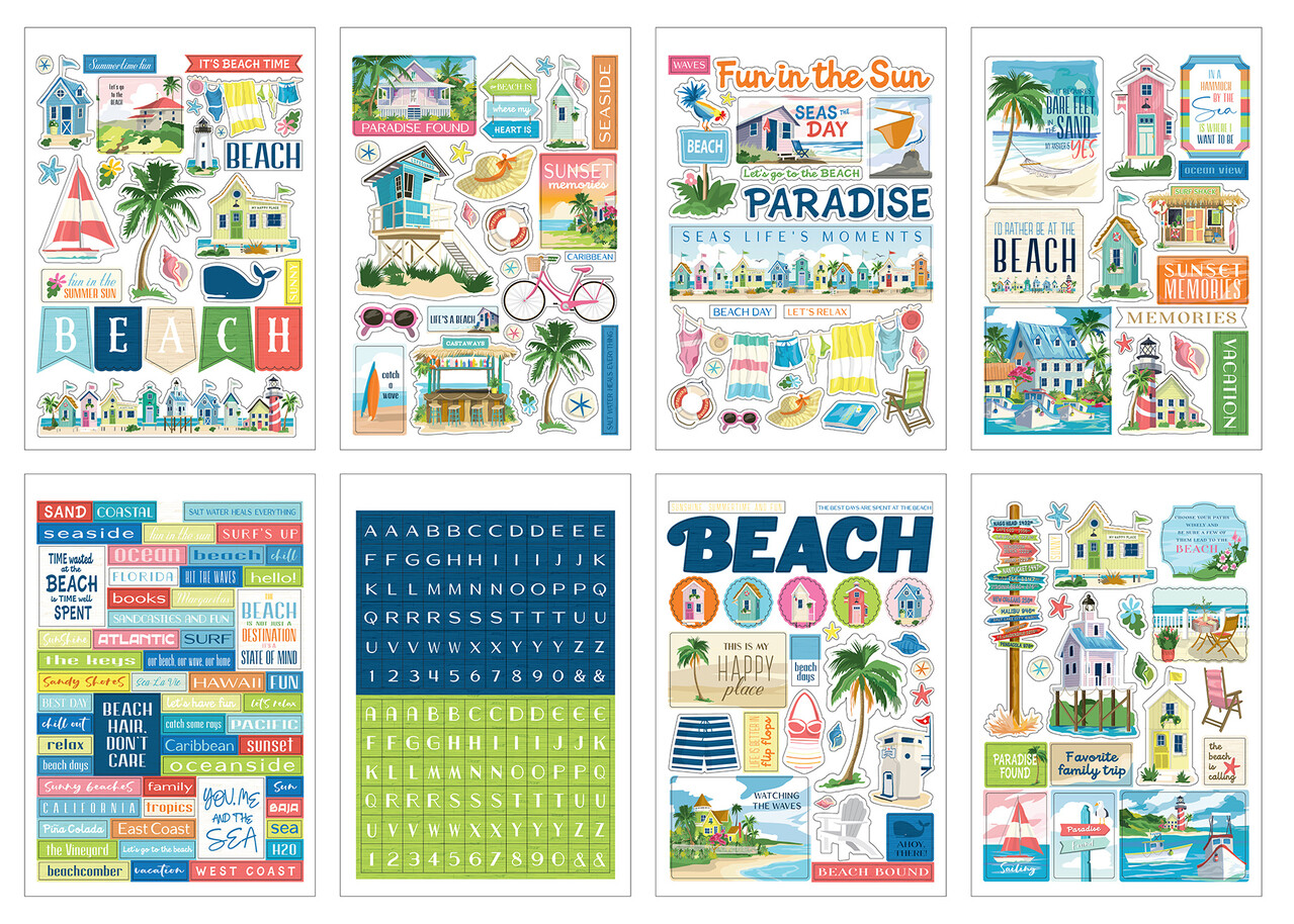 Carta Bella Beach Town Sticker Book (CBBT427029)