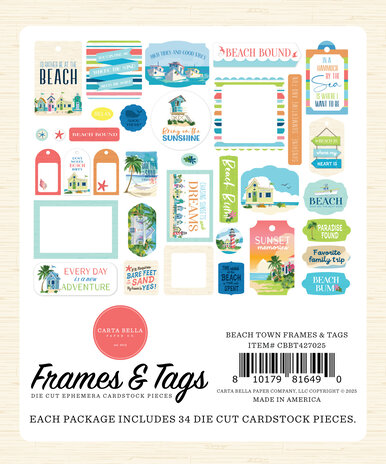 Carta Bella Beach Town Frames & Tags (CBBT427025) Carta Bella Beach Town Frames & Tags (CBBT427025)