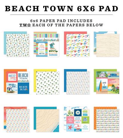 Carta Bella Beach Town 6x6 Inch Paper Pad (CBBT427023)