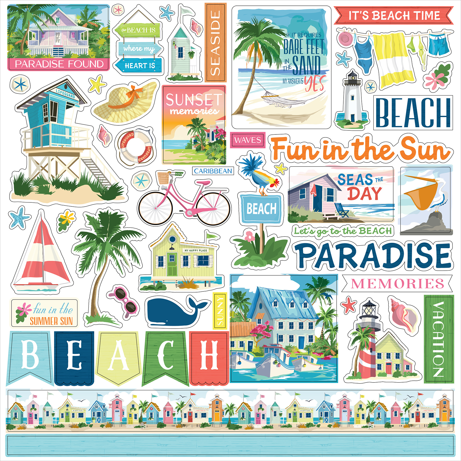 Beach Town Element Sticker (CBBT427014) - Craftlines B.V.