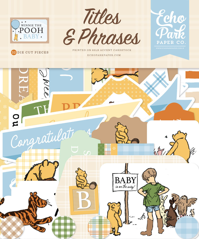 Echo Park Winnie The Pooh Baby Titles & Phrases (WPB442032)