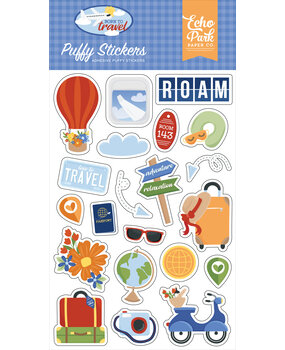 Echo Park Born To Travel Puffy Stickers (BTT425066) Echo Park Born To Travel Puffy Stickers (BTT425066)