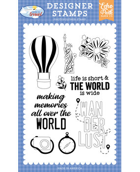 Echo Park Born To Travel Designer Stamps All Over The World (BTT425043)