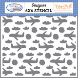 Echo Park Born To Travel Stencil Let's Fly Away Sky (BTT425034)