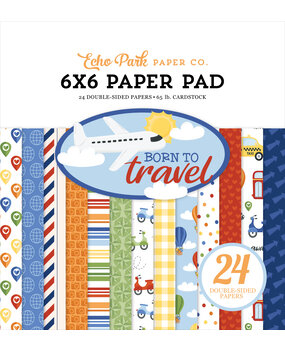 Echo Park Born To Travel 6x6 Inch Paper Pad (BTT425023) Echo Park Born To Travel 6x6 Inch Paper Pad (BTT425023)