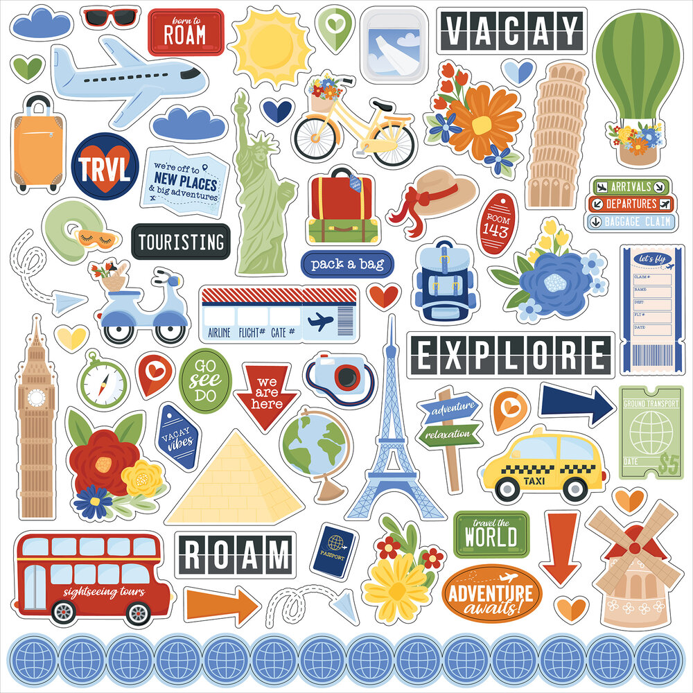 Echo Park Born To Travel Element Sticker (BTT425014)